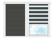 Рулонные кассетные шторы День Ночь Делия-139 цена. Купить в «Мастерская Жалюзи»