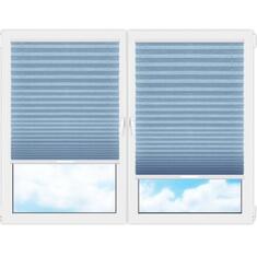 Плиссе (шторы, жалюзи) краш перл голубой